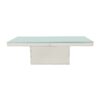 Mod Silver Frame/White Glass Top