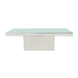 Mod Silver Frame/White Glass Top