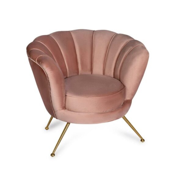 Scalloped Accent Chair *Blush Velvet*