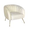 Arbow Accent Chair *Off White Velvet*