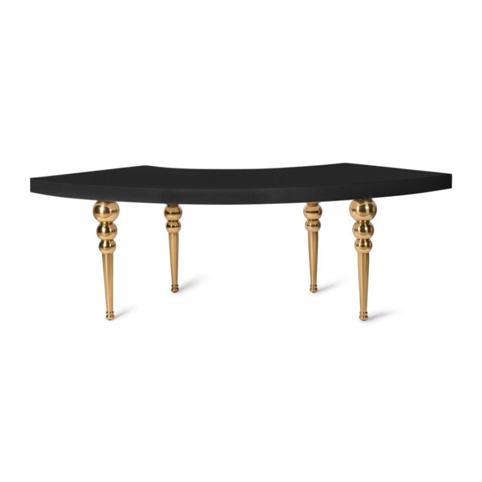 Serp Black Marble Table / Gold Legs
