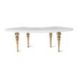 Serp White Top Table / Gold Tables