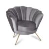 Scalloped Accent Chair *Grey Velvet*