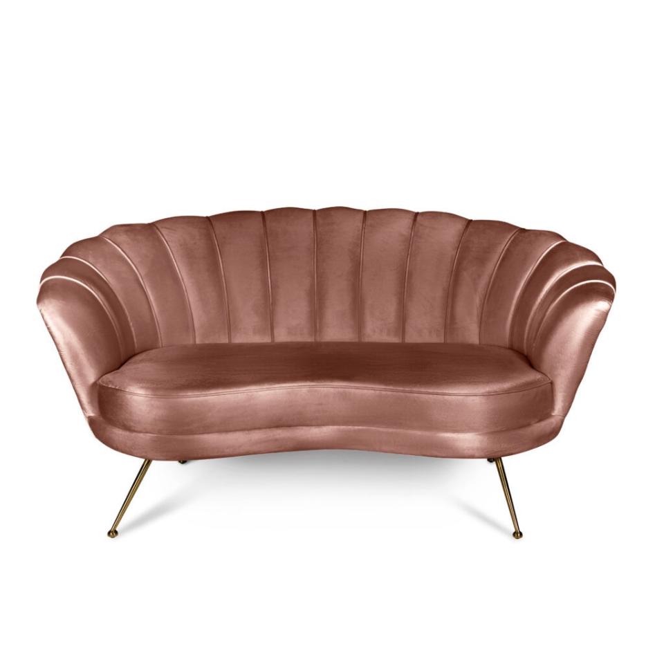 Scalloped Sofa *Blush Velvet*