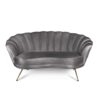 Scalloped Sofa *Gray Velvet*