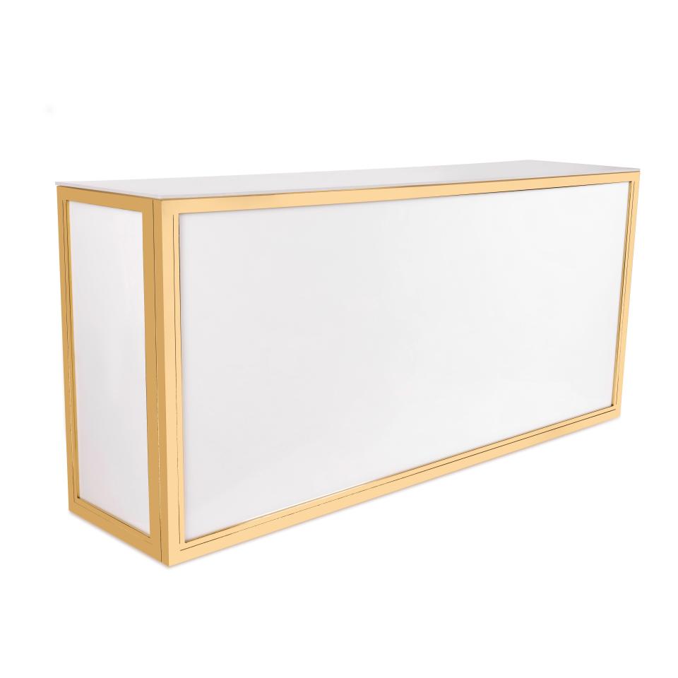White/Gold Trim Bar