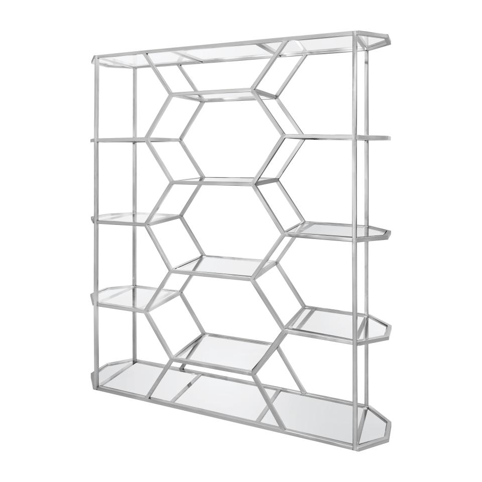 Silver Triple Hexagon Shelving