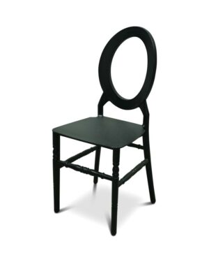 Black O Back Chair