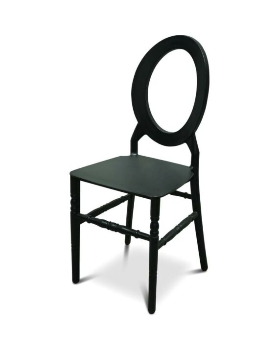 Black O Back Chair