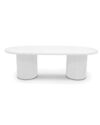 White Fluted Oval Table