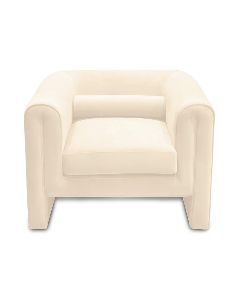 Off White Bogart Accent Chair
