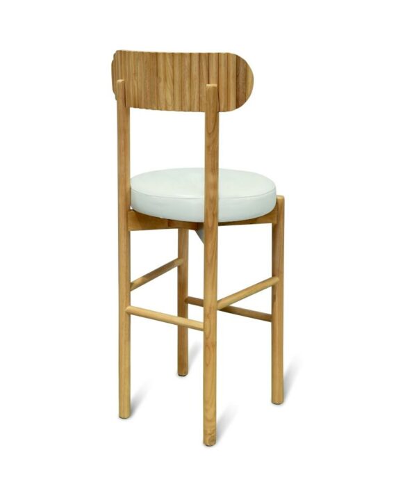 Natural Fluted Barstool