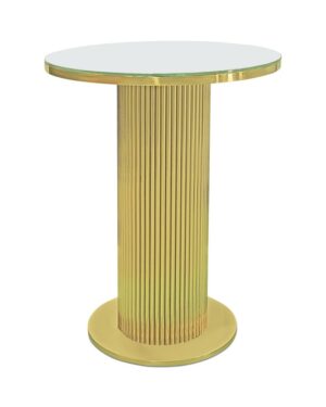 Gold Fluted Hi-Cocktail Table