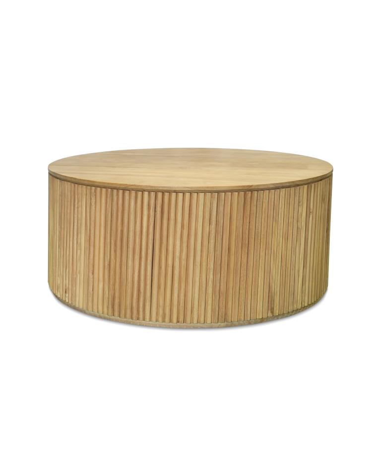 Natural Fluted Coffee Table