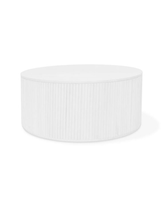 White Fluted Coffee Table