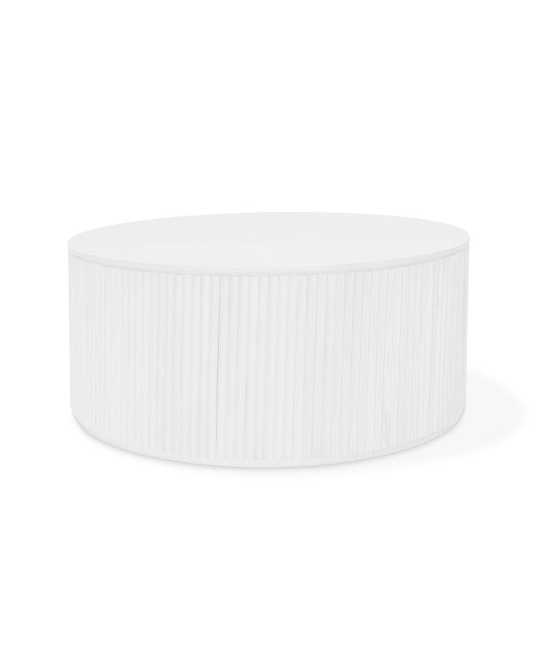 White Fluted Coffee Table