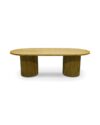 Natural Fluted Oval Table