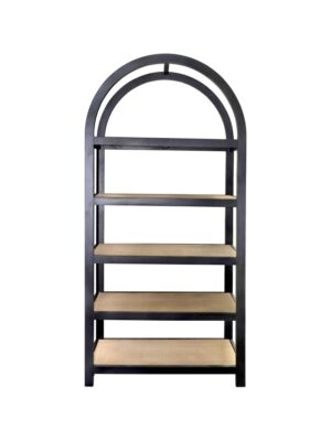 Black Rattan Shelving