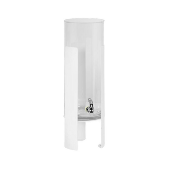 Cal Mil Drink Dispenser  with Ice Chamber and White Metal Base 3 Gallon