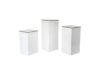 White Acrylic Pedestals 3Pcs Square Glass Top