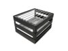 Black Half Size Metal Crate Frame with Grill and Riser