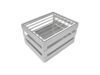 White Half Size Metal Crate Frame with Grill and Riser