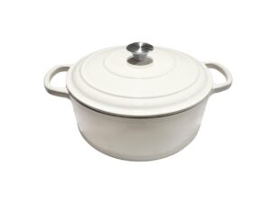 Valor 7 Qt. Arctic White Cast Iron Pot