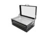 Black Full Size Metal Crate Chafer Stand with Self-Closing Lid