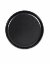 7" Black Round Plate
