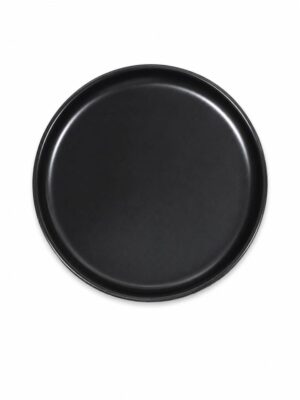 7" Black Round Plate