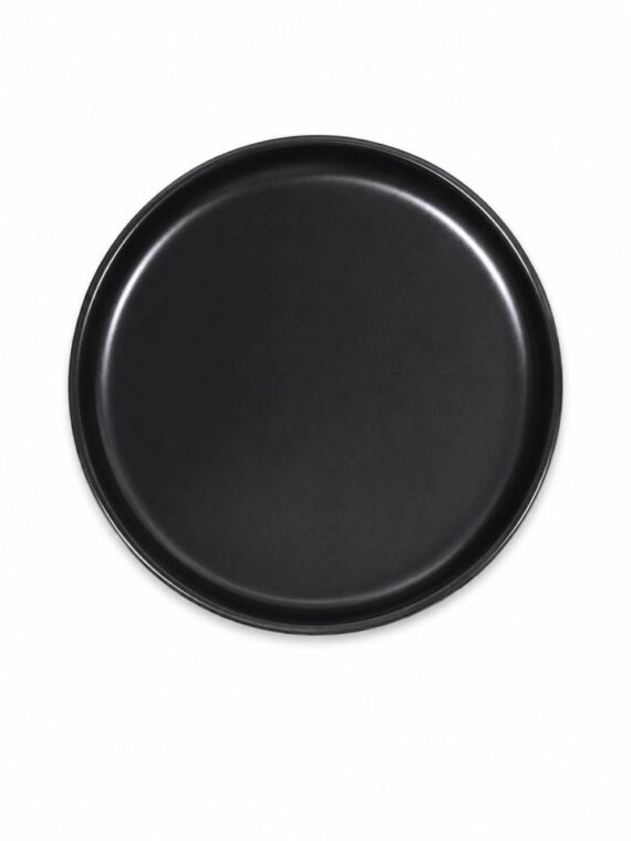 7" Black Round Plate