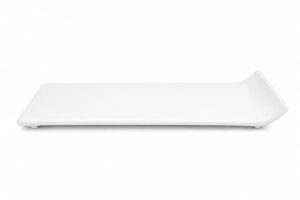 White  Rectangular Plate with Lifted Edge, White