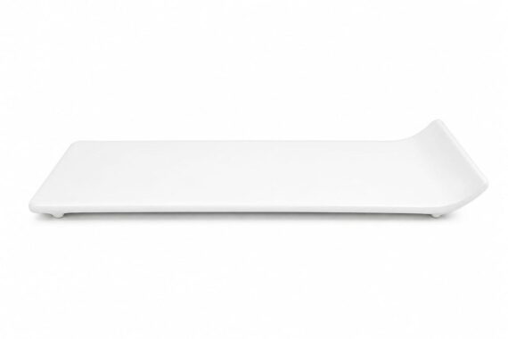 White  Rectangular Plate with Lifted Edge, White