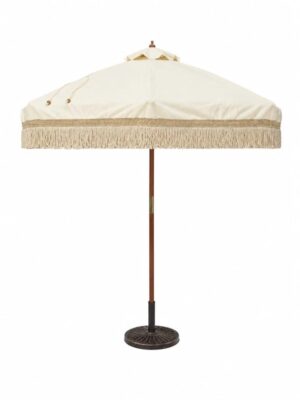 Boho Fringe Patio Umbrella with Tassels
