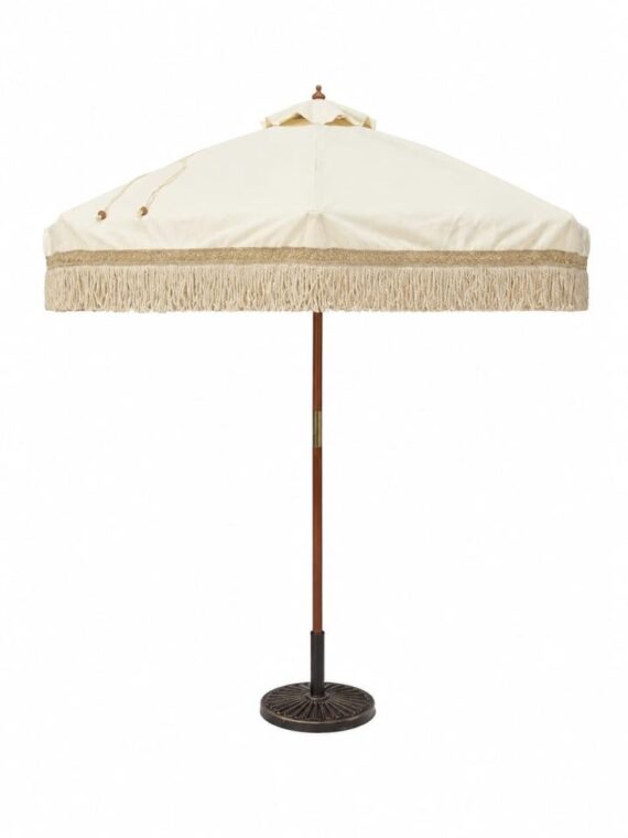 Boho Fringe Patio Umbrella with Tassels